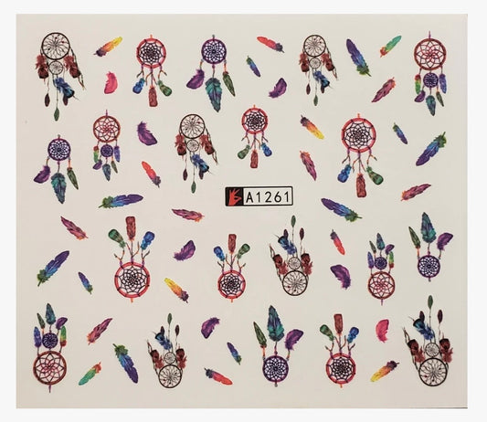 Dream Catcher Water Transfer Nail Decal (A-1261) (1pcs)