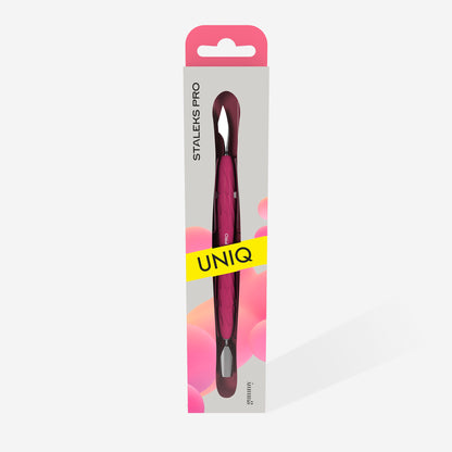 Staleks Pro-Manicure Pusher Gummy With Silicone Handle UNIQ 10 TYPE 3 (Rounded Narrow Pusher And Cleaner)