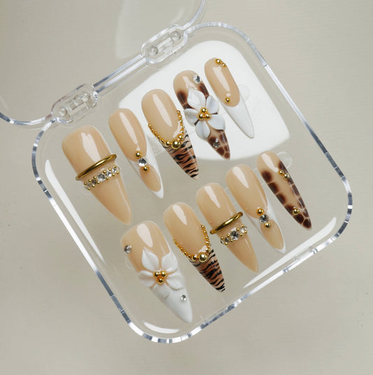 Unimax Beauty - Do Nails Art - Triger Print and 3D Flowers Nails (1pcs)