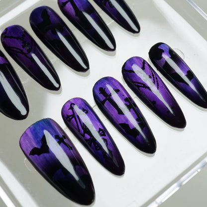 Unimax - Do Nails Art - Purple Bat Halloween Nails (1pcs)