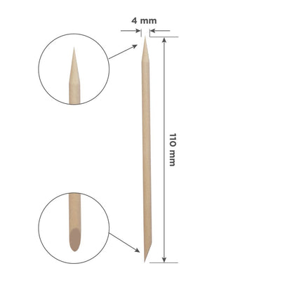 Staleks-Orange Stick EXPERT Wooden 110 Mm (100 Pcs)