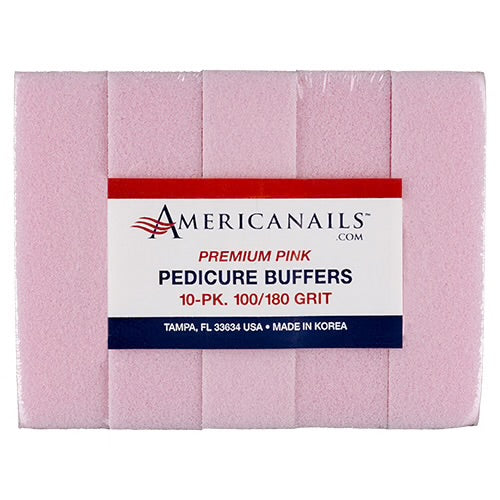 Americanails Premium Pink Pedicure Block Buffers | 100/180 10ct
