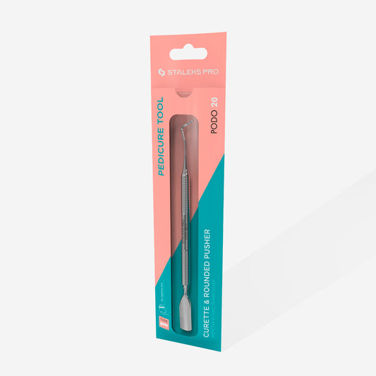 Staleks Pro-Podology curette PODO 20 TYPE 1 (curette and rounded wide pusher)