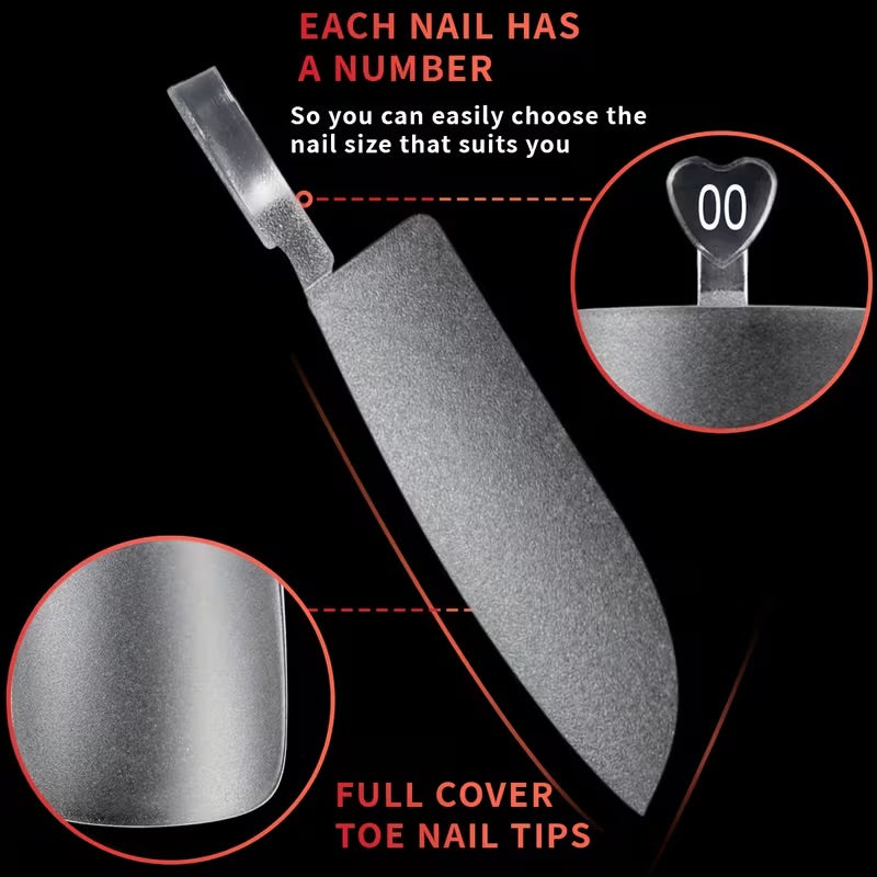 Soft Gel Tips (Matte Square Toe) (320pcs)