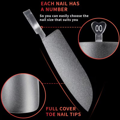 Soft Gel Tips (Matte Square Toe) (320pcs)