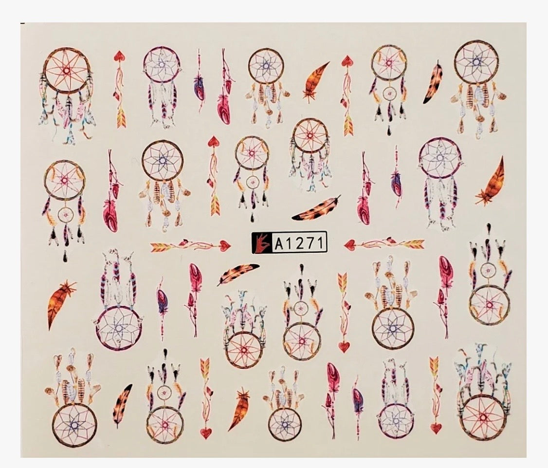 Dream Catcher Water Transfer Nail Decal (A-1271)