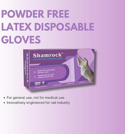 Shamrock - Latex industrial Powder free gloves - (Size-Small) - 100pcs/box