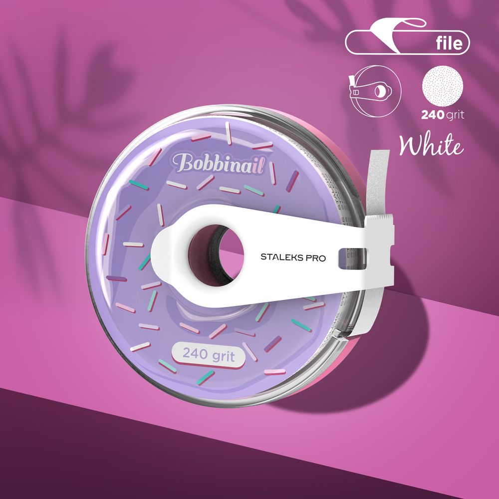 Staleks Pro-Disposable White Abrasive Tape EXPERT In A Plastic Case (AT-240w)