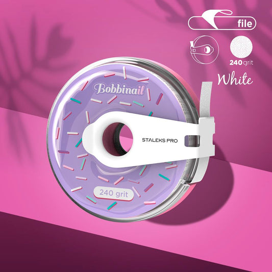 Staleks Pro-Disposable White Abrasive Tape EXPERT In A Plastic Case (AT-240w)