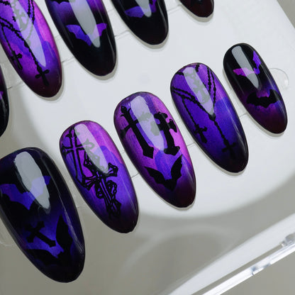 Unimax - Donailsart - Purple Bat Halloween Nails (1pcs)