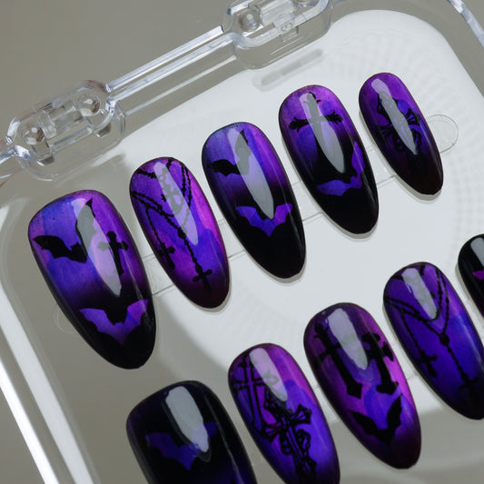 Unimax - Do Nails Art - Purple Bat Halloween Nails (1pcs)