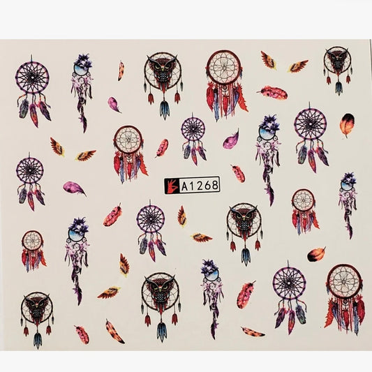 Dream Catcher Water Transfer Nail Decal-(A1268) (1pcs)