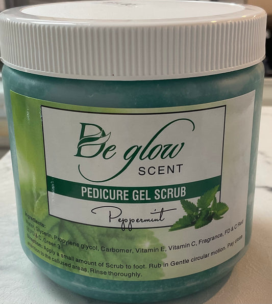 De Glow Pedicure Gel Scrub (Peppermint)