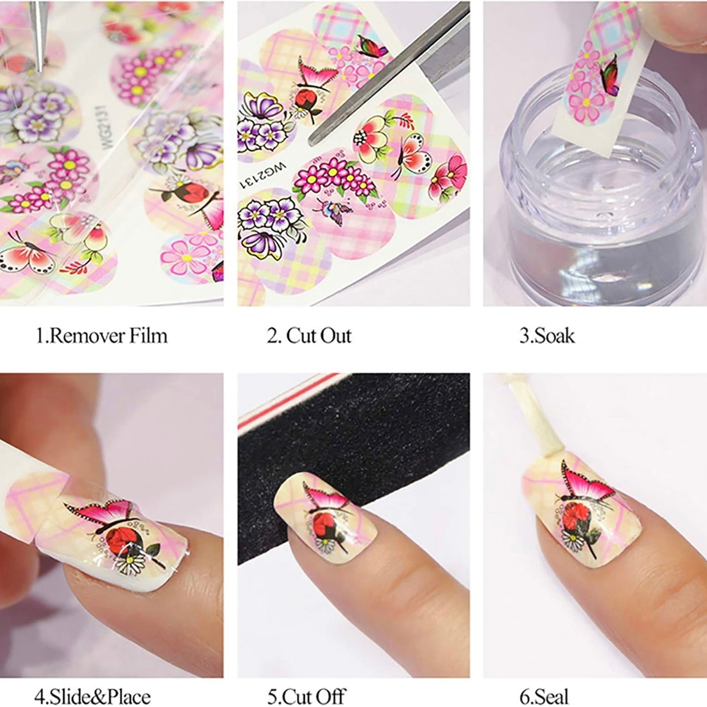 Valentine's Day Nail Art Stickers Water Transfer Colorful Love Heart Sexy Lips Word Kiss Hug Nail Sliders Design For Women Girls Dating Nail Supplies Beauty Accessories 11 Sheets