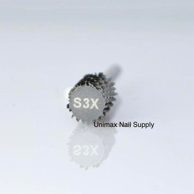 Unimax - Carbide Nail Drill Bit 3/32'' Shank | S-3X LARGE SILVER Barrel
