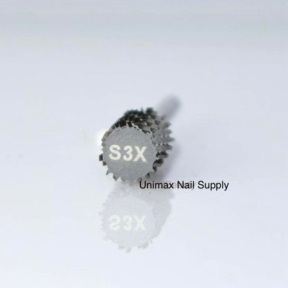 Unimax - Carbide Nail Drill Bit 3/32'' Shank | S-3X LARGE SILVER Barrel