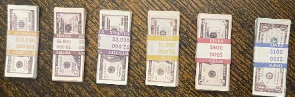 Miniature money stacks