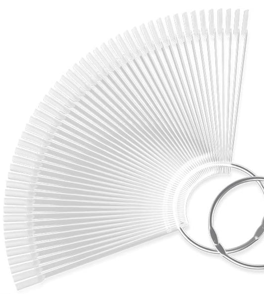 50PCS Nail Swatch Sticks Clear Fake Nail Display Sticks for Nail Polish Colour Display Clear Nail Sample Sticks Nail Art Tips Color Sticks for Nail Gel Polish Practice