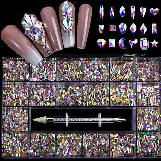 Nail Art Rhinestones (Color- Rainbow)(#02)