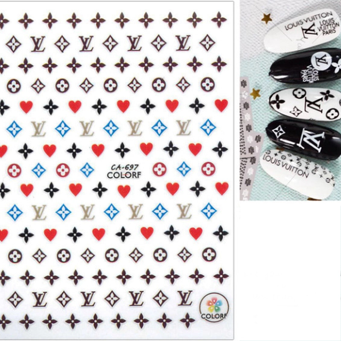 NAIL STICKER Brands Name, LOUIS VUITTON (CA-697)