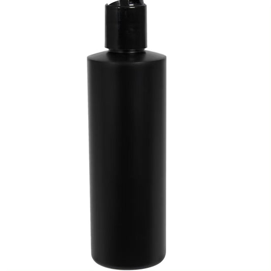 Black Plastic Bottle with Top 8oz