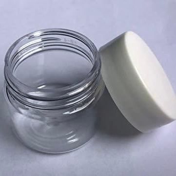 White Plastic Screw Cap Lid with Clear Base Empty Cosmetic Jars for Nail Powder Bottles Eye Shadow Container Lot Powder Storage Container
