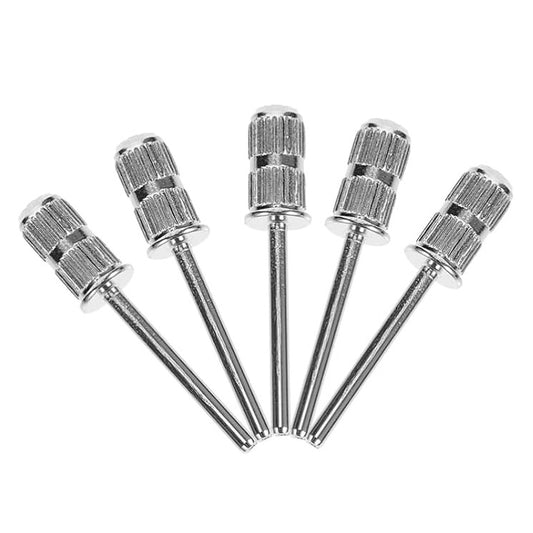Nail Drill Bits Sanding Bands for Manicure Tool and Nail Art Compatible for Salon and Home Use- Silver (Pack of 5)