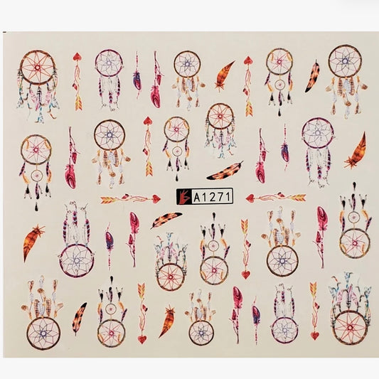 Dream Catcher Water Transfer Nail Decal-(A1271) (1pcs)