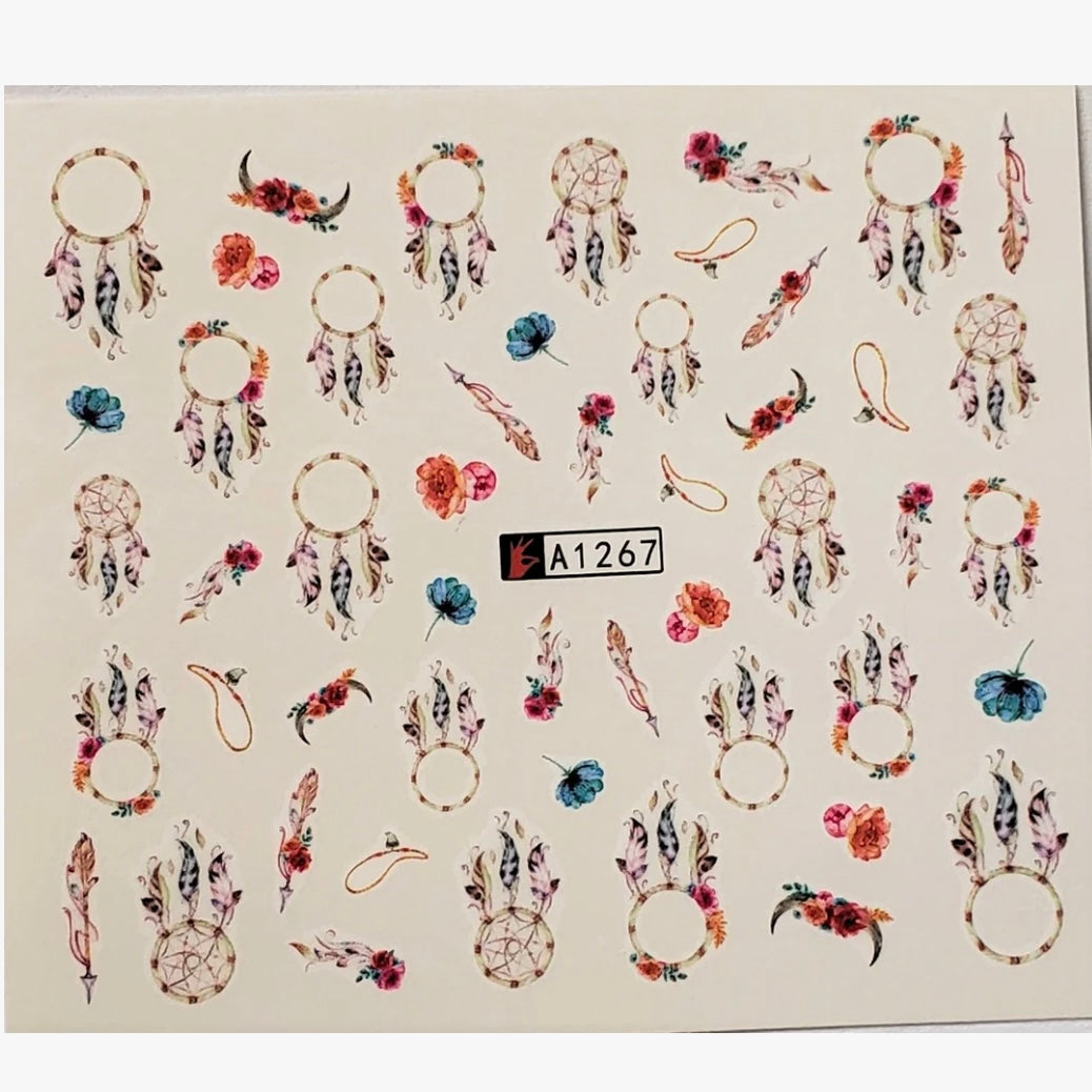 Dream Catcher Water Transfer Nail Decal-(A1267)