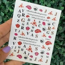 Nail Art Stickers Lips and Letters(Z-D5472)