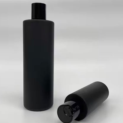 Black Plastic Bottle with Top 8oz