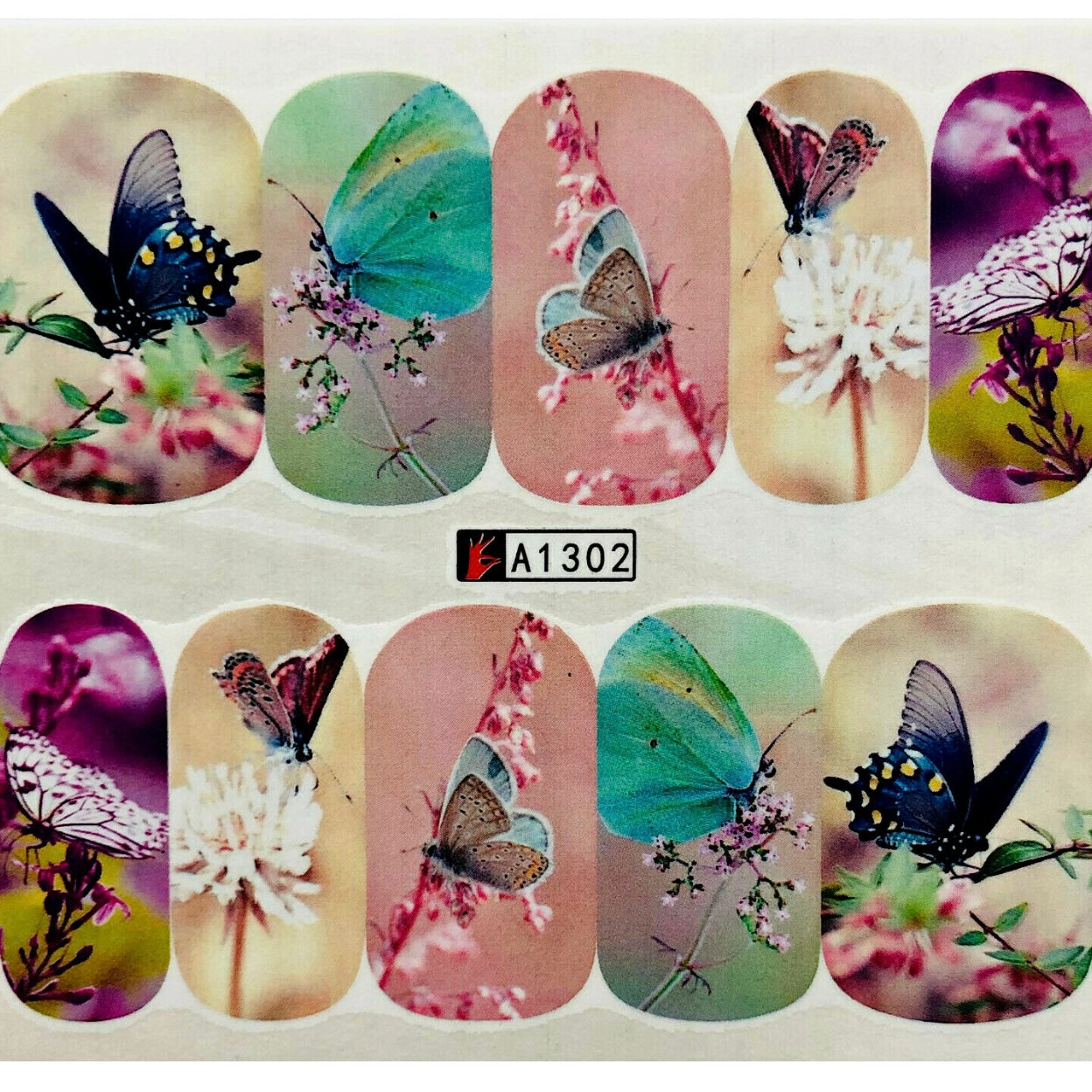 Full Nail Butterfly Water Sticker(A-1302)
