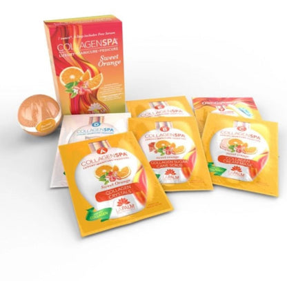 La Palm Collagen Spa Luxury Manicure & Pedicure 6 Step Kit - Sweet Orange