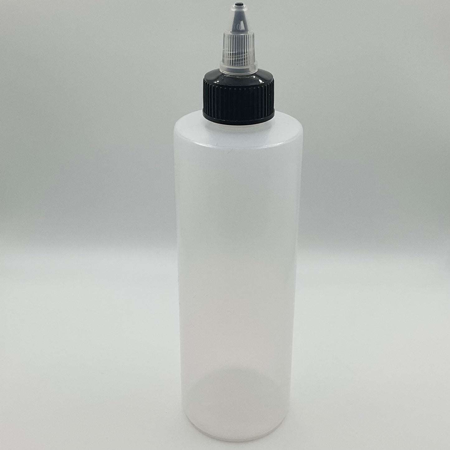 Empty Plastic Squeeze Bottles, Natural Cylinder Bottles with Twist Top Caps,BPA Free, (Large) 8 oz