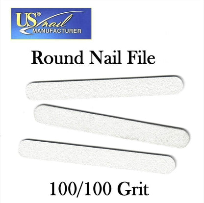 US Nail 4.5" Round File 100/100 (50pcs)