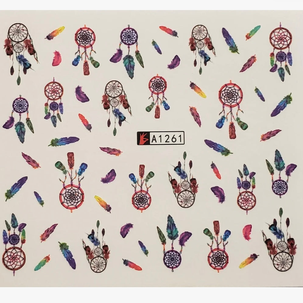 Dream Catcher Water Transfer Nail Decal-(A1261)