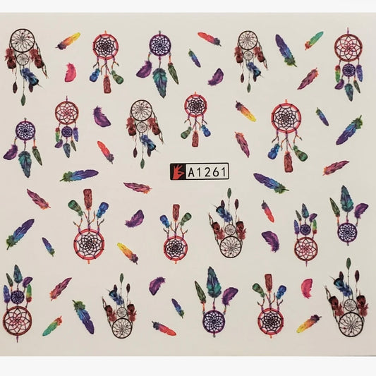 Dream Catcher Water Transfer Nail Decal-(A1261) (1pcs)