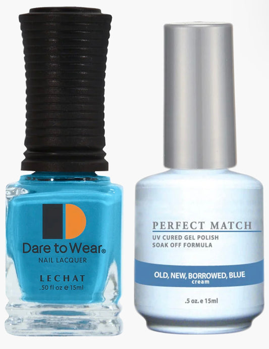 LECHAT - PERFECT MATCH - 051 OLD, NEW, BORROWED, BLUE (GEL & LACQUER) 0.5OZ