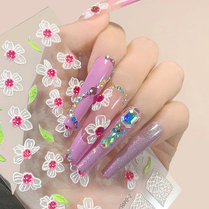 5D Self-Adhesive Nail Art Stickers - Heart Smiley (Z-D4957)