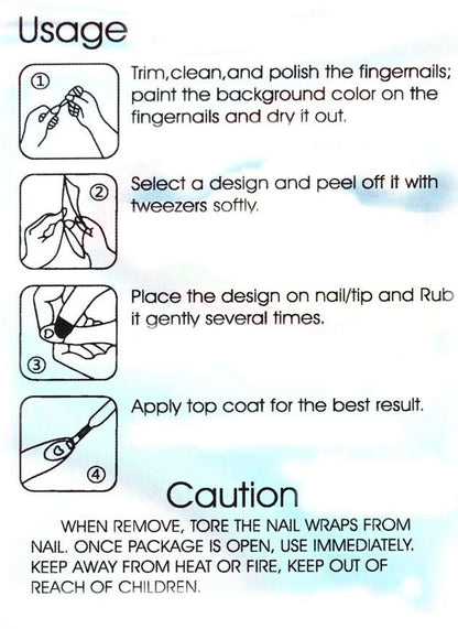 Dragon Pattern Nail Art Sticker (1 sheet)