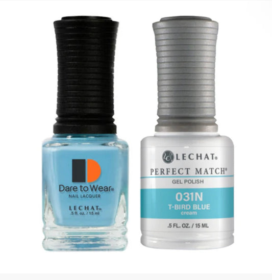 LECHAT - PERFECT MATCH - 031N T-BIRD BLUE (GEL & LACQUER) 0.5OZ