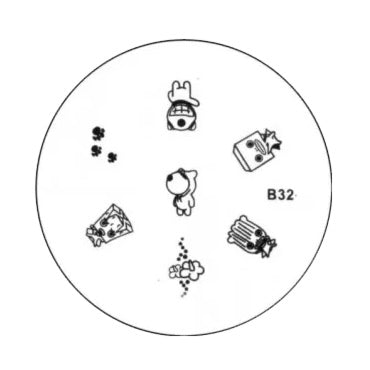 Stamping Nail Art - Plaquette Pour Stamping (B-32)