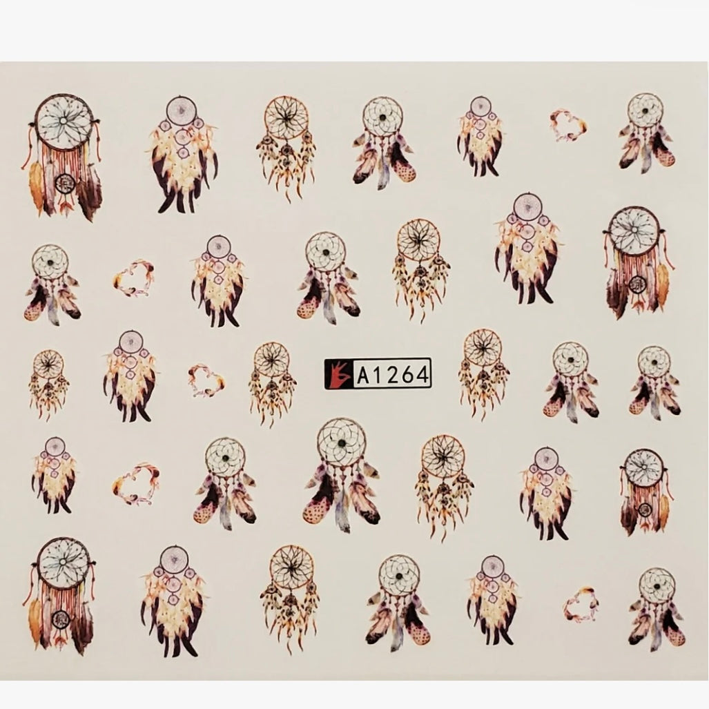 Dream Catcher Water Transfer Nail Decal-(A1264)