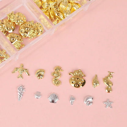12 grids/box Nail Art Decorations Nail Rhinestones Mixed Colors AB Crystal Strass 3D Charm Gems, mix Pearls,Rivet,Shells shards,Shapes,Nails Tips