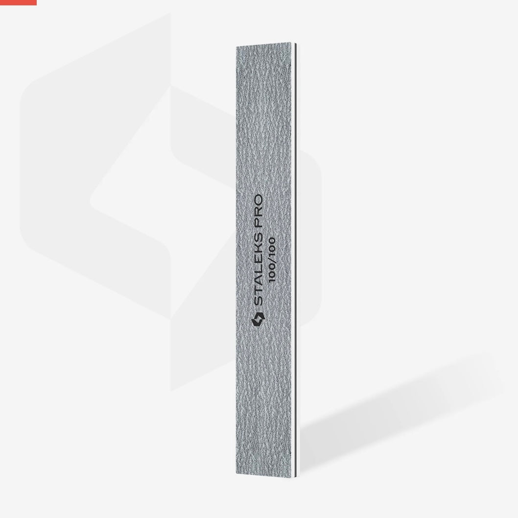 STALEKS Straight Wide Mineral Nail File 100/100 Grit (50 Pcs)