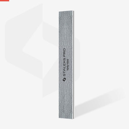 STALEKS Straight Wide Mineral Nail File 100/100 Grit (50 Pcs)