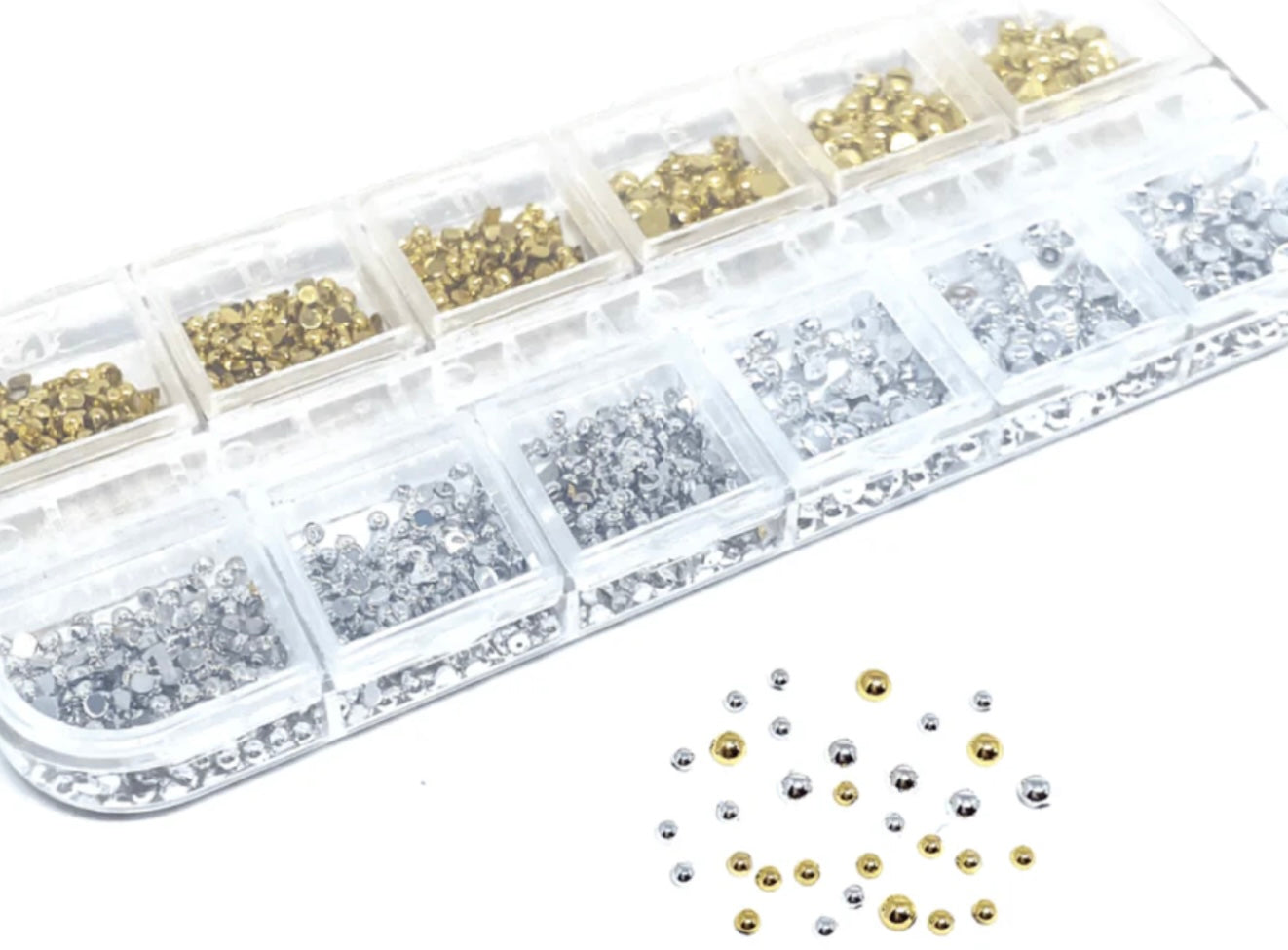 Nail Studs- Gold And Silver Set