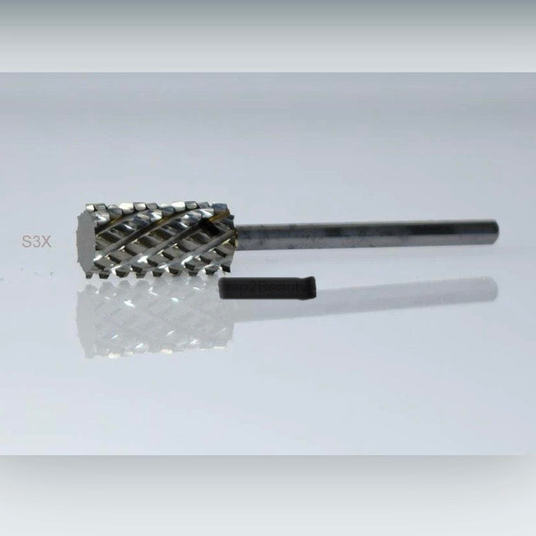 Unimax - Carbide Nail Drill Bit 3/32'' Shank | S-3X LARGE SILVER Barrel