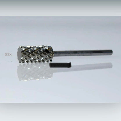 Unimax - Carbide Nail Drill Bit 3/32'' Shank | S-3X LARGE SILVER Barrel