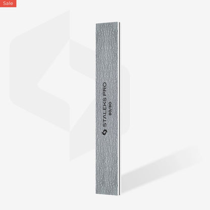 STALEKS Straight Wide Mineral Nail File 80/80 Grit (50 Pcs)
